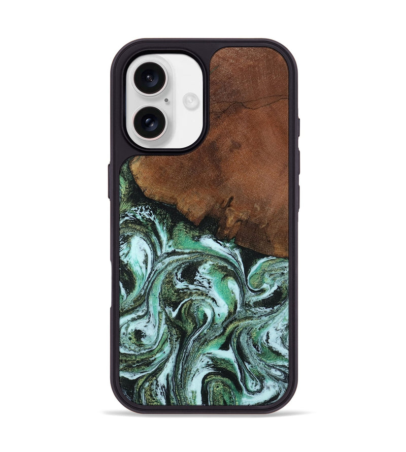 iPhone 17 Wood Phone Case - Rhodes (Green, 805561)