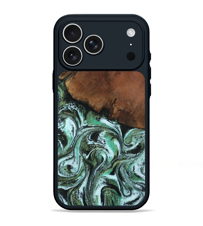 iPhone 17 Pro Max Wood Phone Case - Rhodes (Green, 805561)