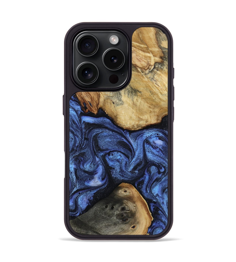 iPhone 16 Pro Wood Phone Case - Junior (Blue, 805594)