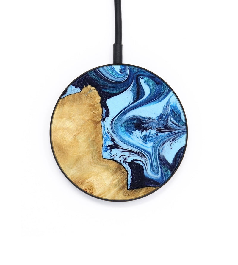 Circle Wood Wireless Charger - Jaxon (Blue, 805596)