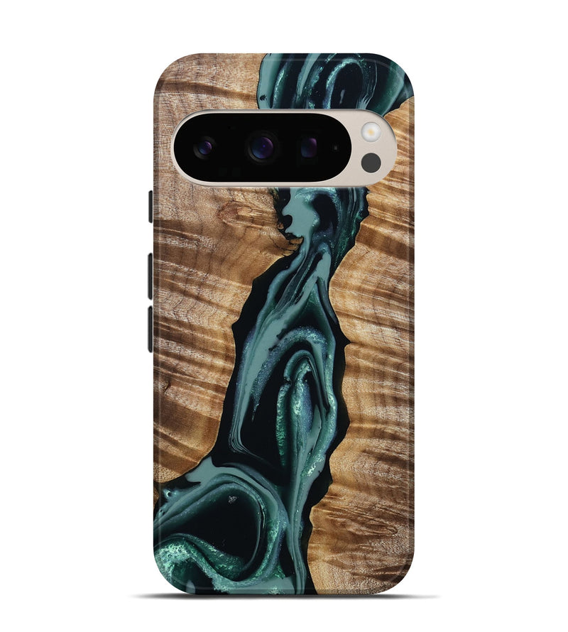 Pixel 10 Pro Wood Live Edge Phone Case - Janiah (Green, 805655)