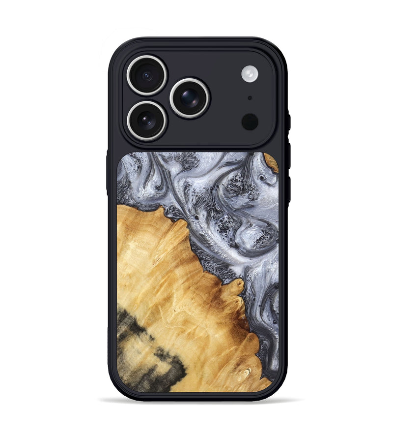 iPhone 17 Pro Wood Phone Case - Rubi (Black & White, 805770)