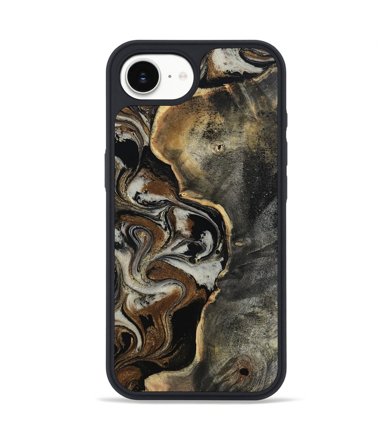 iPhone 16e Wood Phone Case - Keegan (Black & White, 805773)