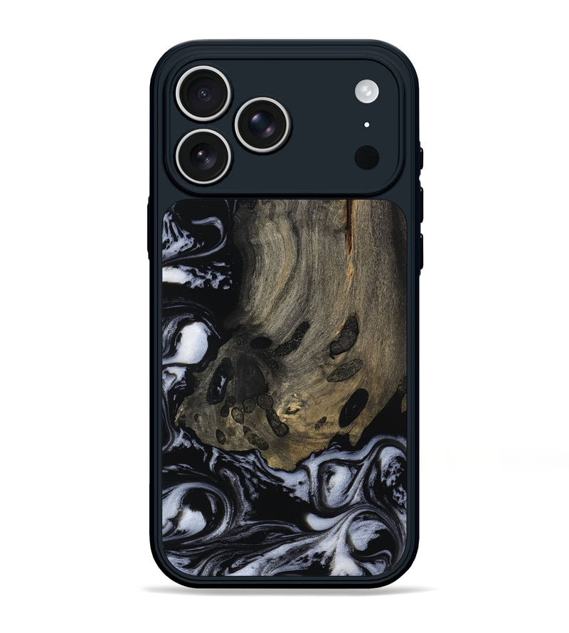 iPhone 17 Pro Max Wood Phone Case - Ashley (Black & White, 805774)