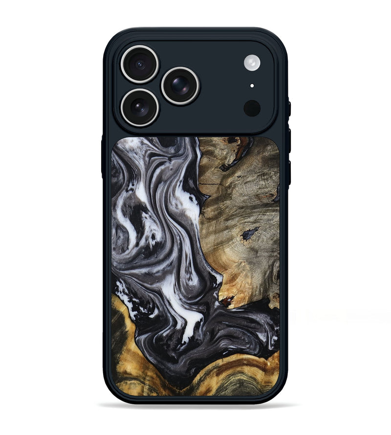 iPhone 17 Pro Max Wood Phone Case - Oran (Black & White, 805776)