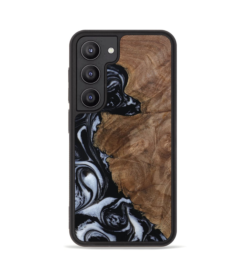 Galaxy S23 Wood Phone Case - Olivia (Black & White, 805777)