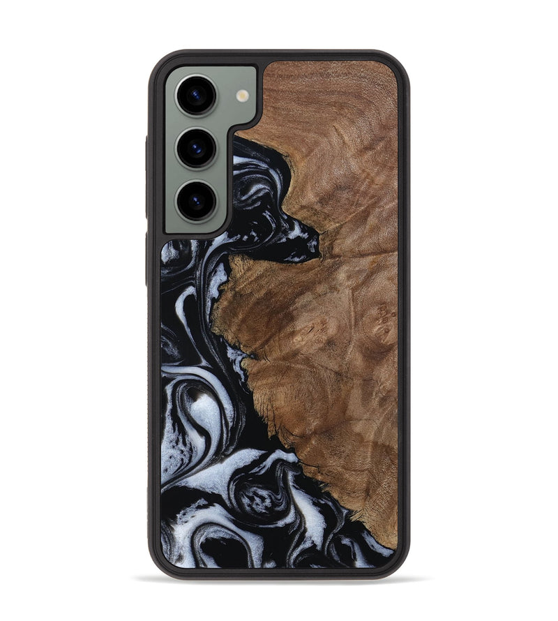 Galaxy S23 Plus Wood Phone Case - Olivia (Black & White, 805777)