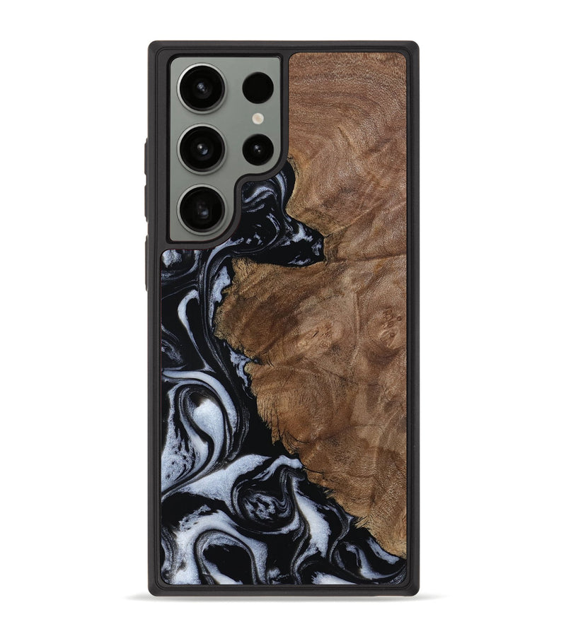 Galaxy S23 Ultra Wood Phone Case - Olivia (Black & White, 805777)