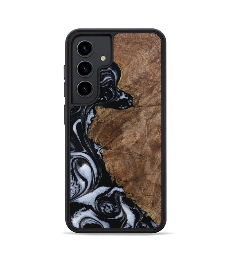 Galaxy S24 Wood Phone Case - Olivia (Black & White, 805777)