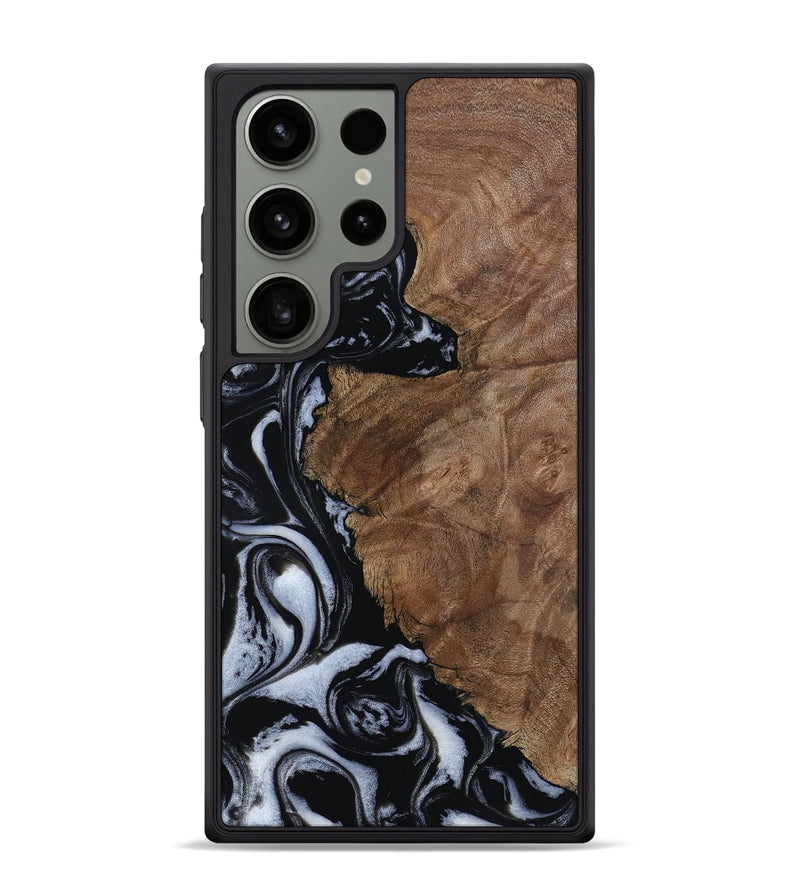 Galaxy S24 Ultra Wood Phone Case - Olivia (Black & White, 805777)