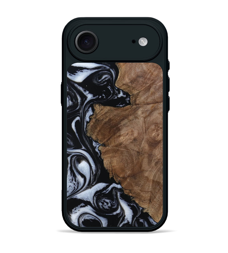 iPhone 17 Air Wood Phone Case - Olivia (Black & White, 805777)