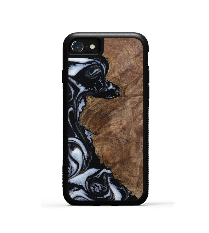 iPhone SE Wood Phone Case - Olivia (Black & White, 805777)