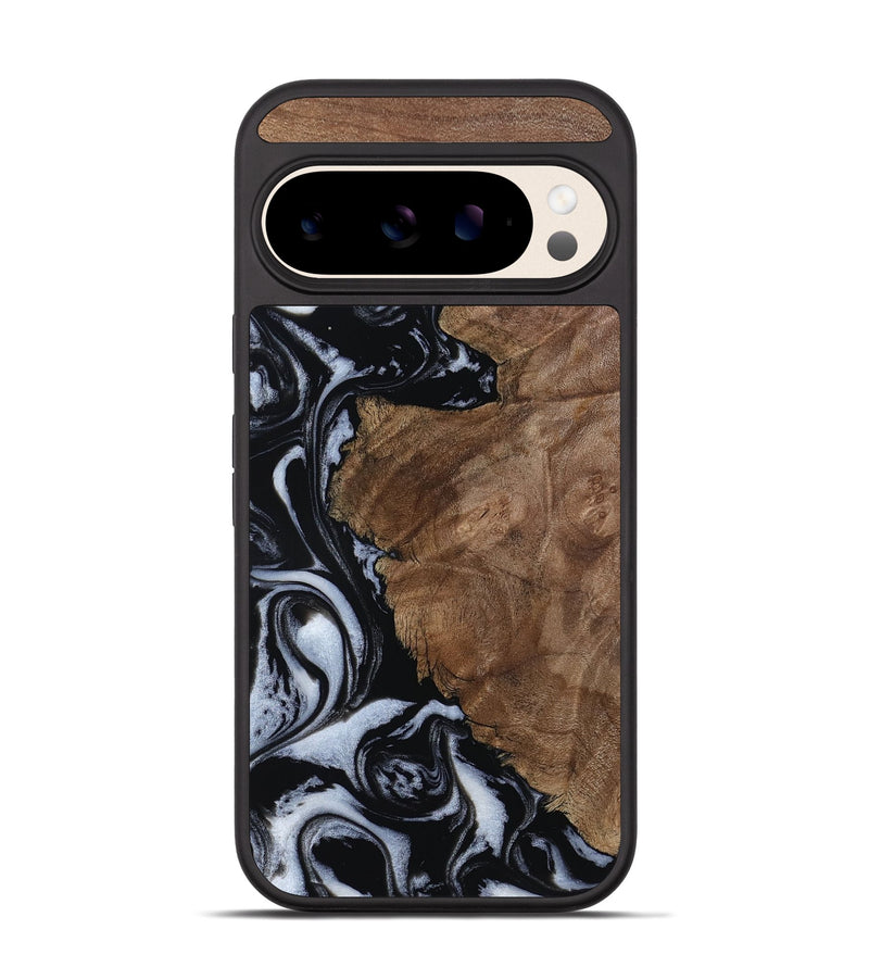 Pixel 10 Wood Phone Case - Olivia (Black & White, 805777)