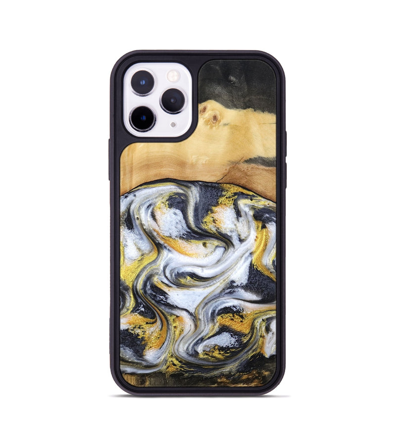 iPhone 11 Pro Wood Phone Case - Cullen (Black & White, 805778)