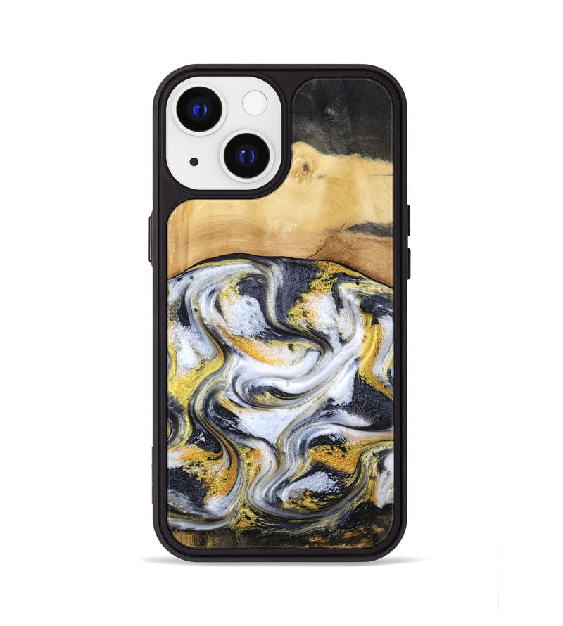 iPhone 13 Wood Phone Case - Cullen (Black & White, 805778)