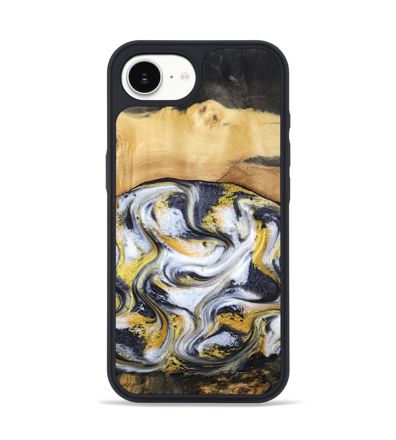 iPhone 16e Wood Phone Case - Cullen (Black & White, 805778)