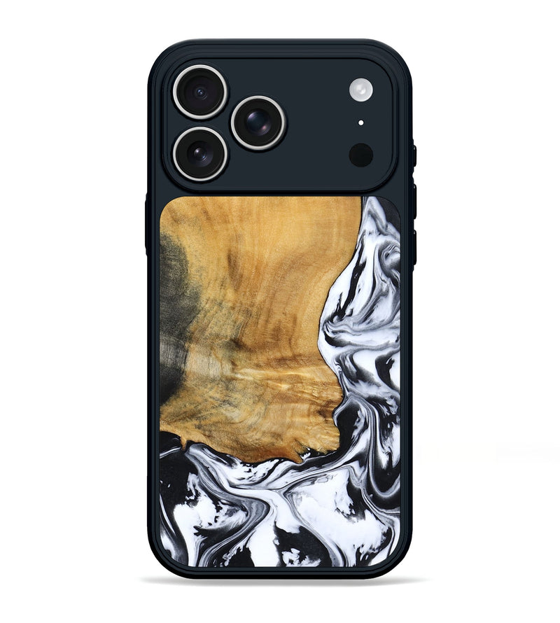 iPhone 17 Pro Max Wood Phone Case - Inez (Black & White, 805780)