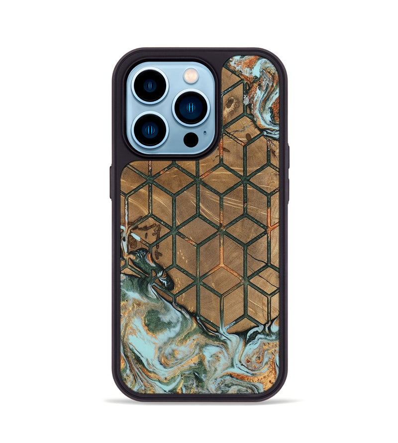 iPhone 14 Pro Wood Phone Case - Daren (Pattern, 805827)