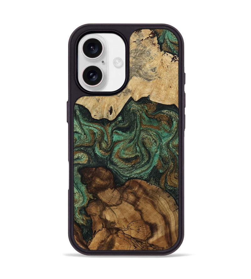 iPhone 17 Wood Phone Case - Diamond (Green, 805852)