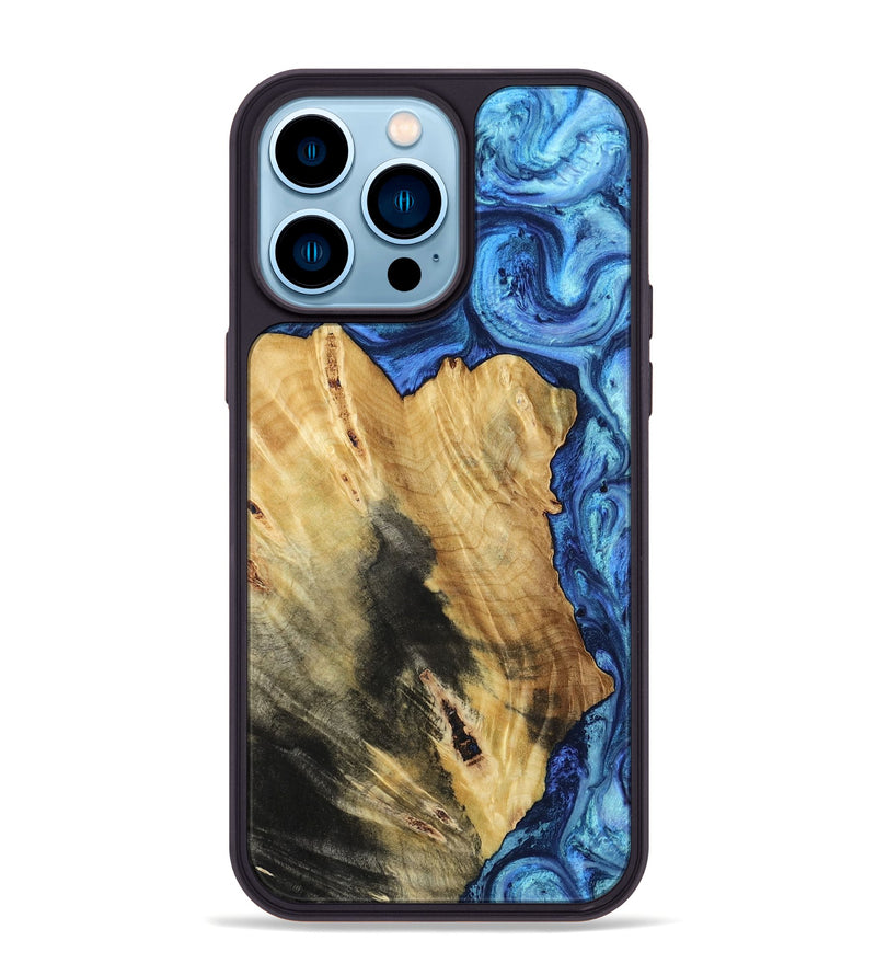 iPhone 14 Pro Max Wood Phone Case - Donny (Blue, 805859)