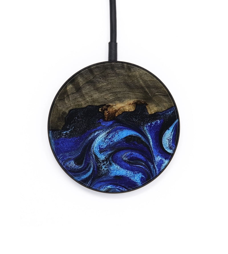 Circle Wood Wireless Charger - Stormi (Blue, 805860)