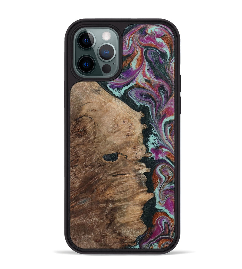 iPhone 12 Pro Max Wood Phone Case - Willie (Green, 805864)