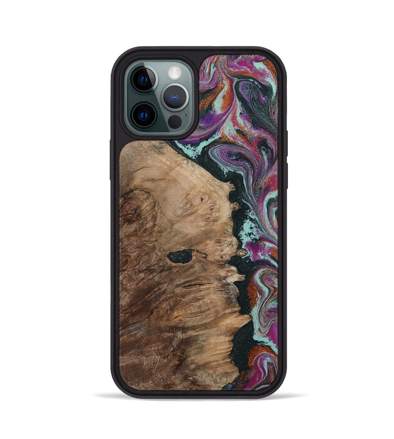 iPhone 12 Pro Wood Phone Case - Willie (Green, 805864)