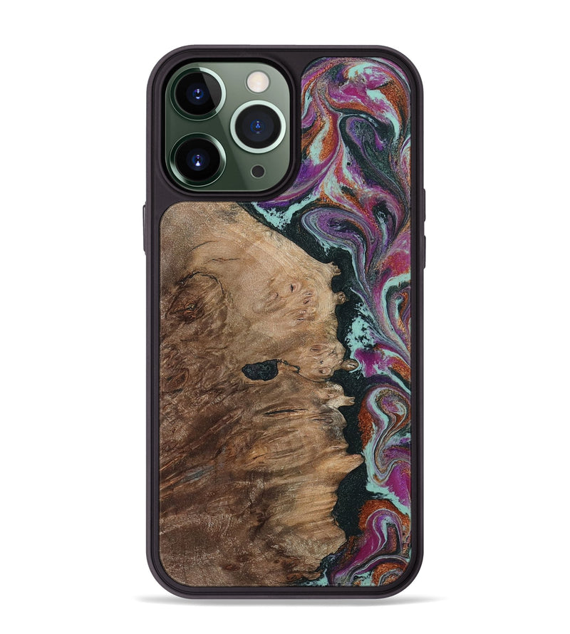 iPhone 13 Pro Max Wood Phone Case - Willie (Green, 805864)