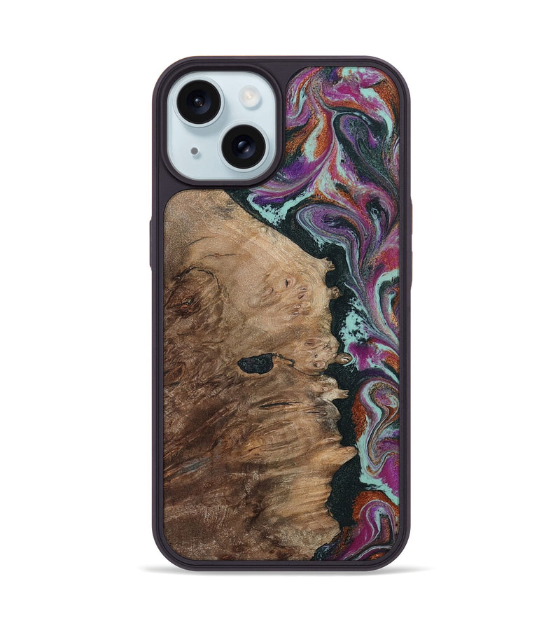 iPhone 15 Wood Phone Case - Willie (Green, 805864)