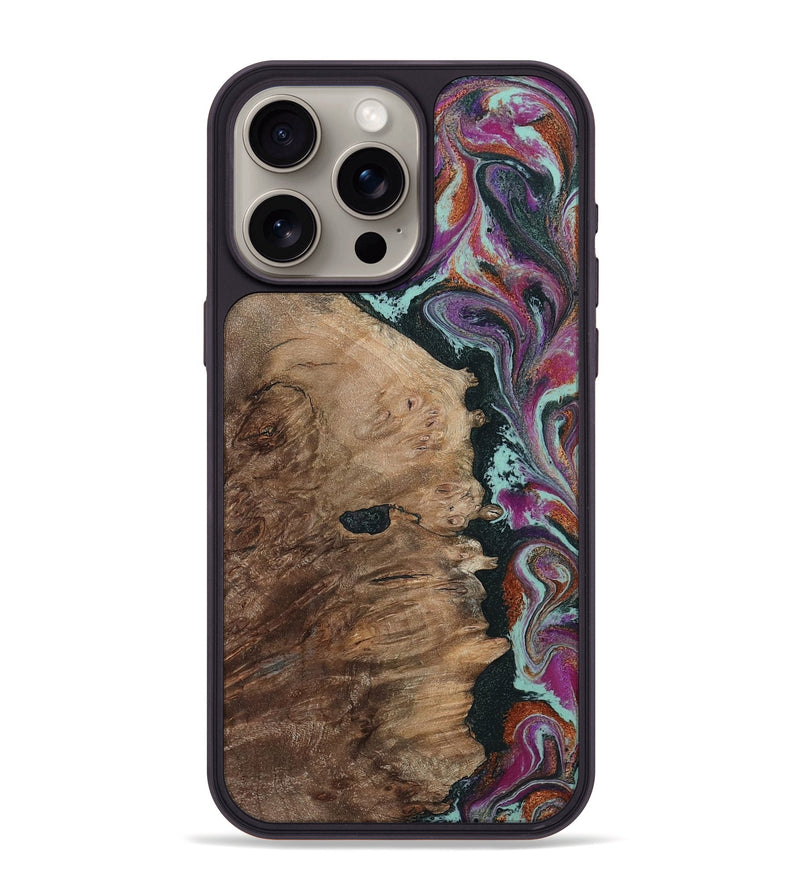 iPhone 15 Pro Max Wood Phone Case - Willie (Green, 805864)