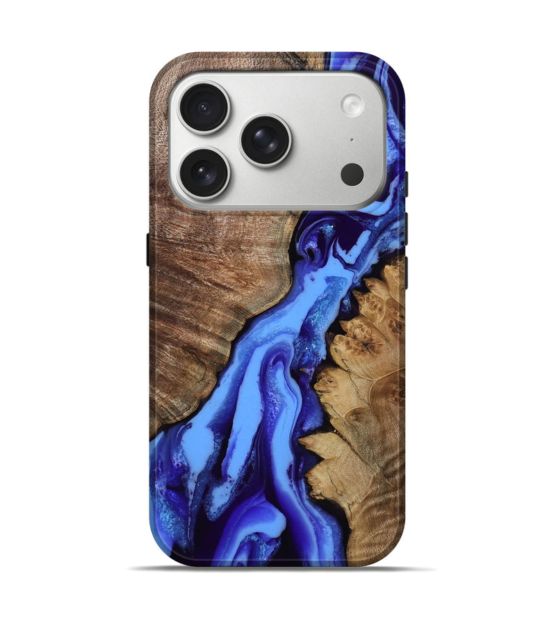 iPhone 17 Pro Wood Live Edge Phone Case - Joanna (Purple, 805874)