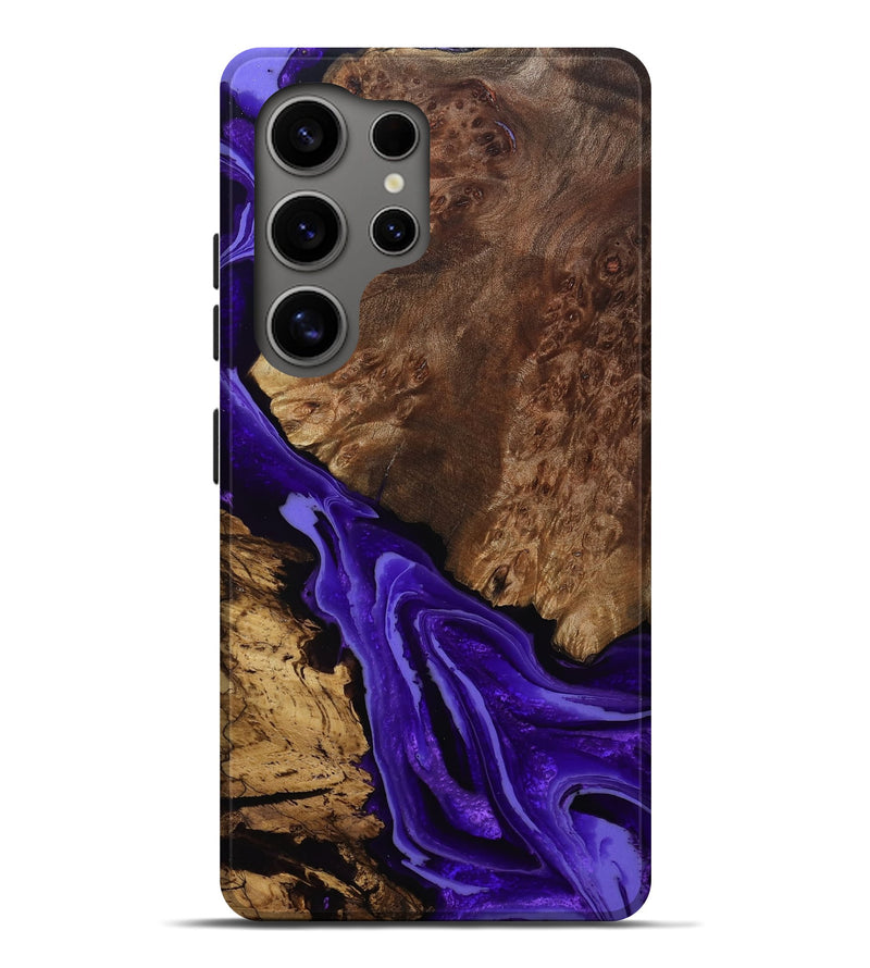 Galaxy S25 Ultra Wood Live Edge Phone Case - Deon (Purple, 805877)