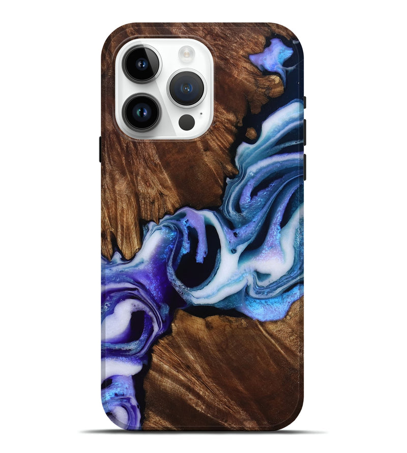 iPhone 15 Pro Max Wood Live Edge Phone Case - Clarisa (Purple, 805892)