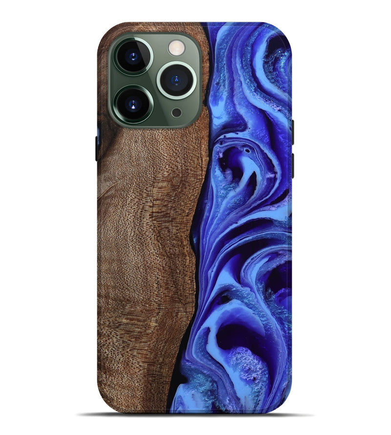 iPhone 13 Pro Max Wood Live Edge Phone Case - Hamza (Purple, 805895)