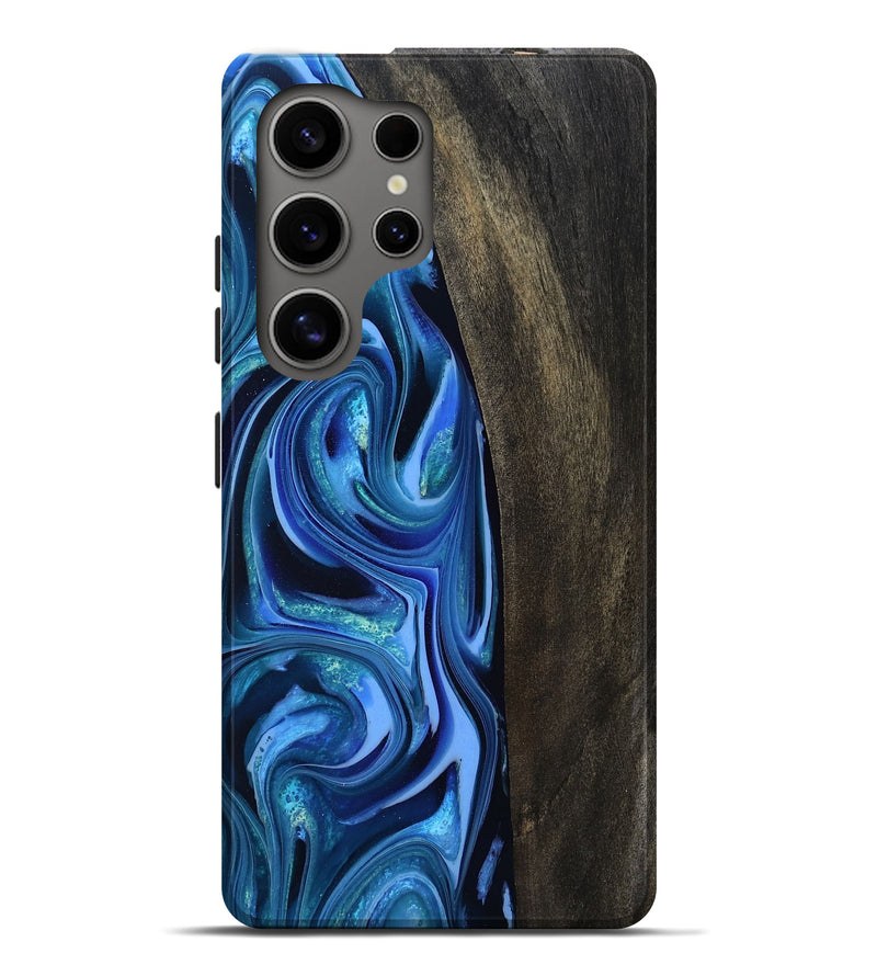 Galaxy S25 Ultra Wood Live Edge Phone Case - Scottie (Blue, 805906)