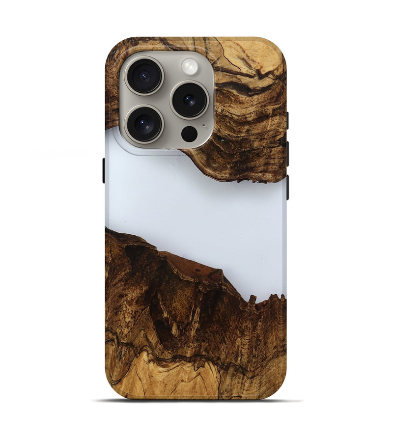 iPhone 16 Pro Wood Live Edge Phone Case - Edmund (Clear, 805908)