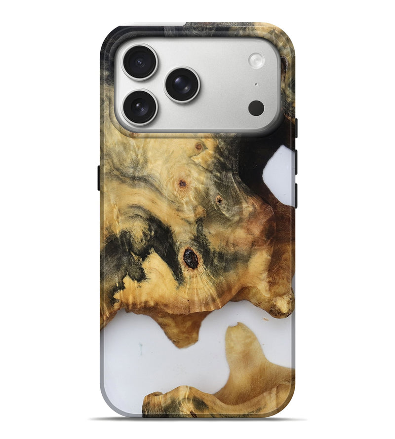 iPhone 17 Pro Max Wood Live Edge Phone Case - Raven (Clear, 805928)
