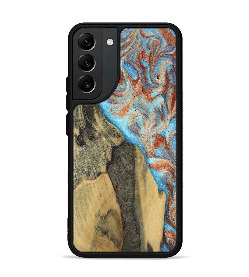Galaxy S22 Plus Wood Phone Case - Ailany (Teal & Gold, 805932)
