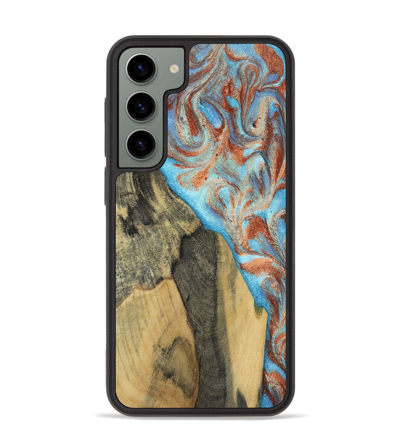 Galaxy S23 Plus Wood Phone Case - Ailany (Teal & Gold, 805932)