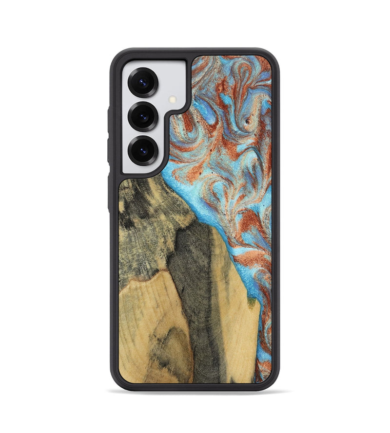 Galaxy S25 Wood Phone Case - Ailany (Teal & Gold, 805932)