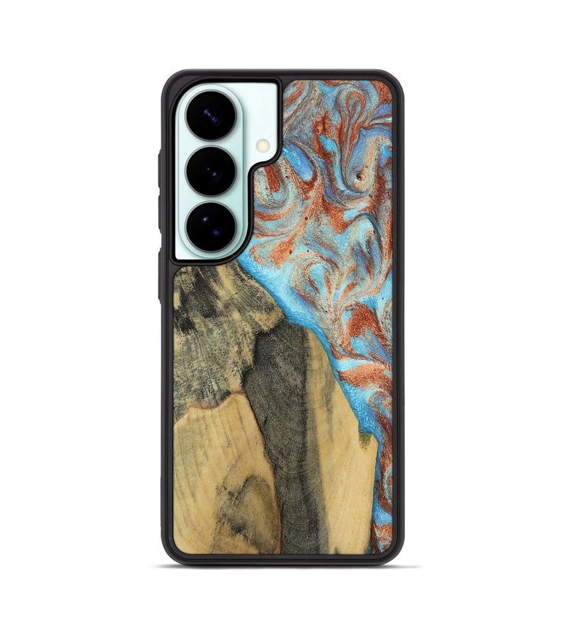Galaxy S26 Wood Phone Case - Ailany (Teal & Gold, 805932)