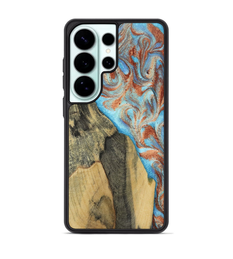 Galaxy S26 Ultra Wood Phone Case - Ailany (Teal & Gold, 805932)