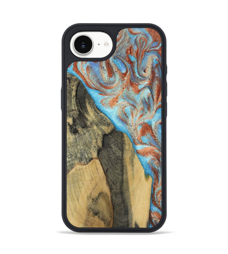 iPhone 16e Wood Phone Case - Ailany (Teal & Gold, 805932)