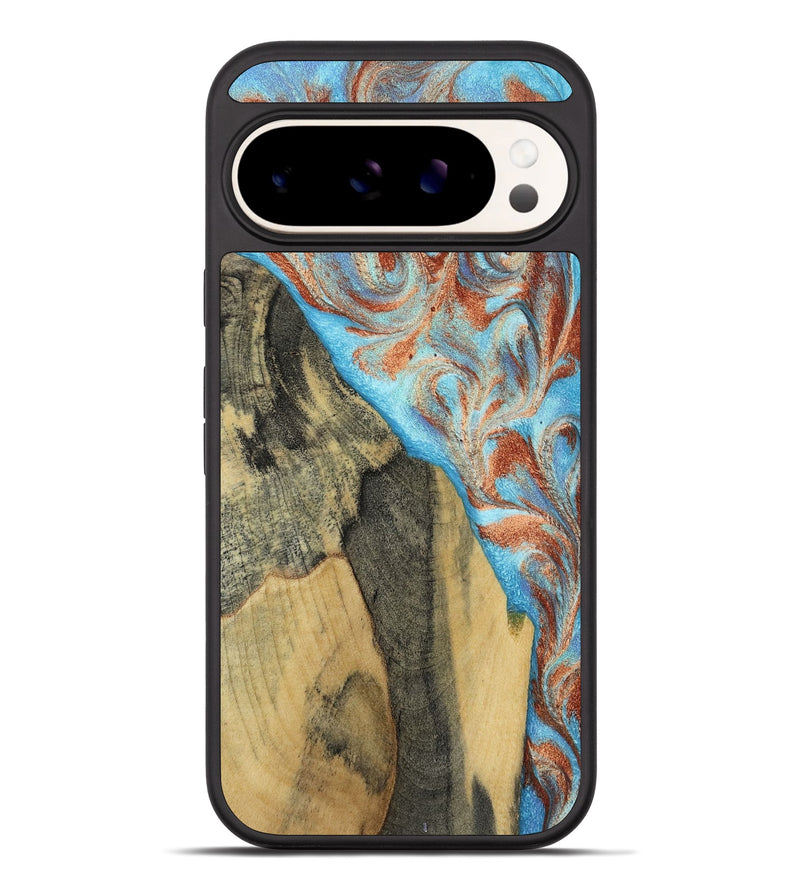 Pixel 10 Pro XL Wood Phone Case - Ailany (Teal & Gold, 805932)