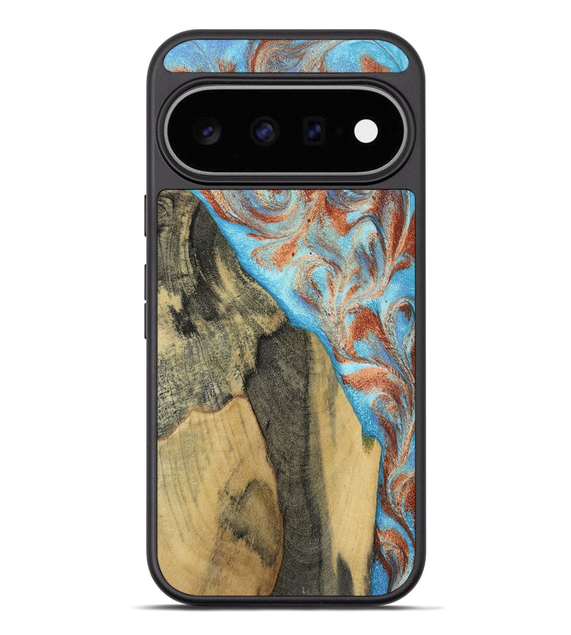 Pixel 11 Pro XL Wood Phone Case - Ailany (Teal & Gold, 805932)