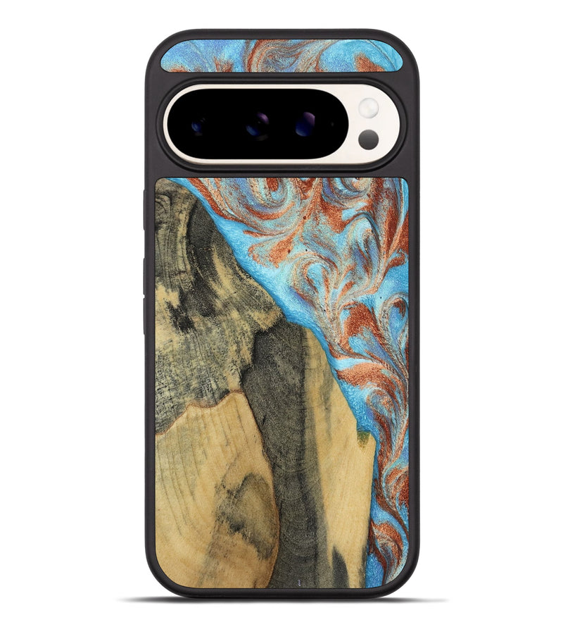 Pixel 9 Pro XL Wood Phone Case - Ailany (Teal & Gold, 805932)