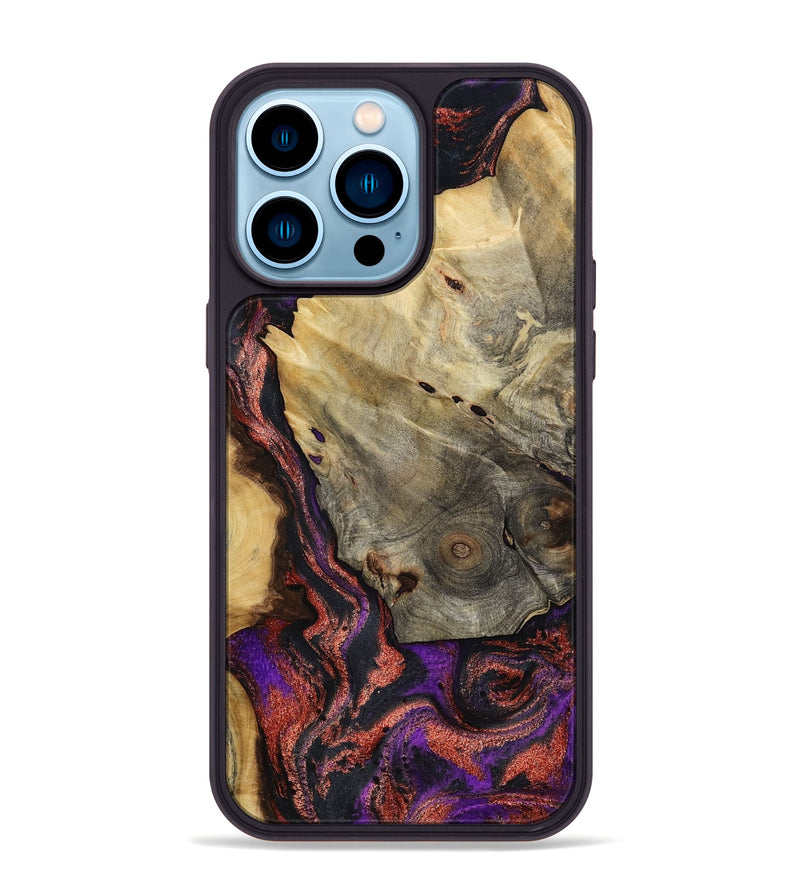 iPhone 14 Pro Max Wood Phone Case - Kolby (Purple, 805936)