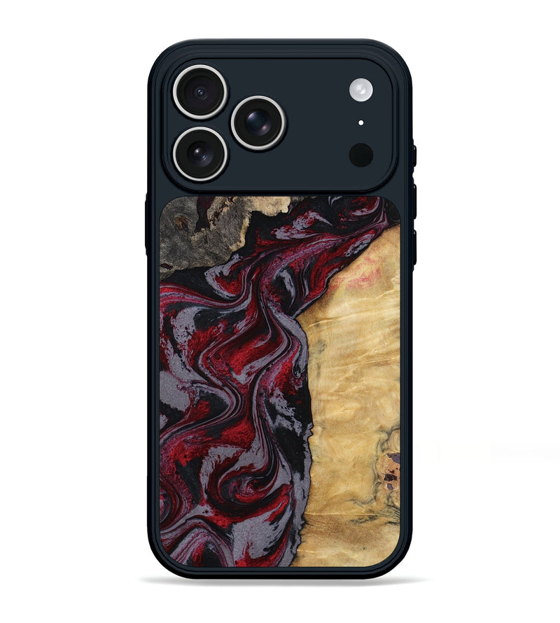 iPhone 17 Pro Max Wood Phone Case - Tasha (Red, 805945)