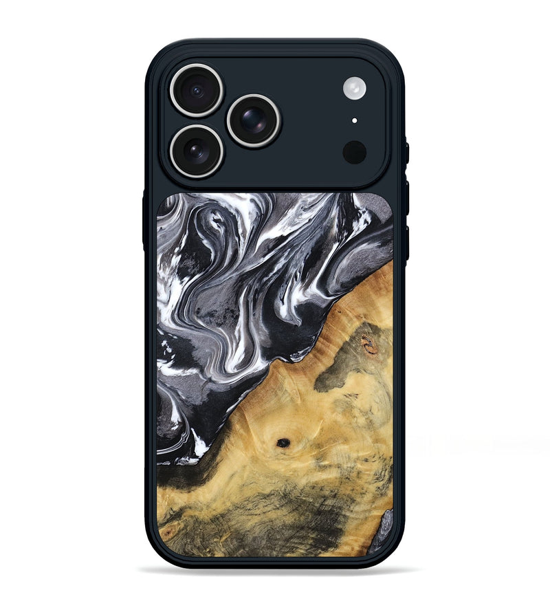 iPhone 17 Pro Max Wood Phone Case - Vance (Black & White, 805946)