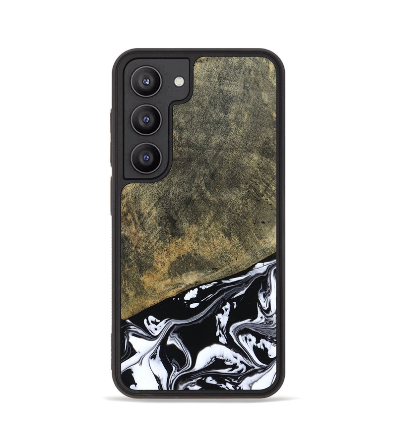 Galaxy S23 Wood Phone Case - Larkin (Black & White, 805949)